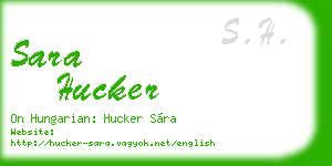 sara hucker business card